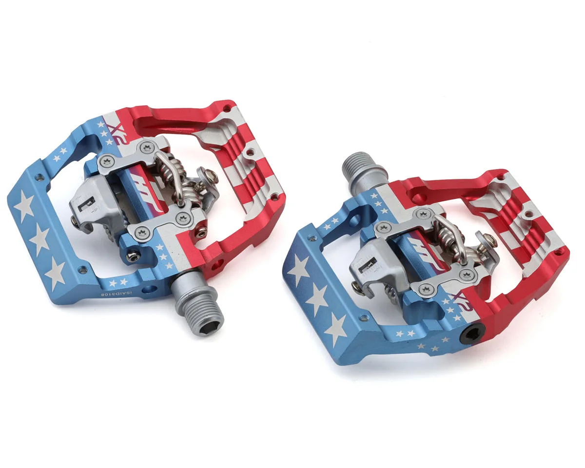 HT X2-SX Clipless BMX Platform Pedals (Stars and Stripes) (9/16")
